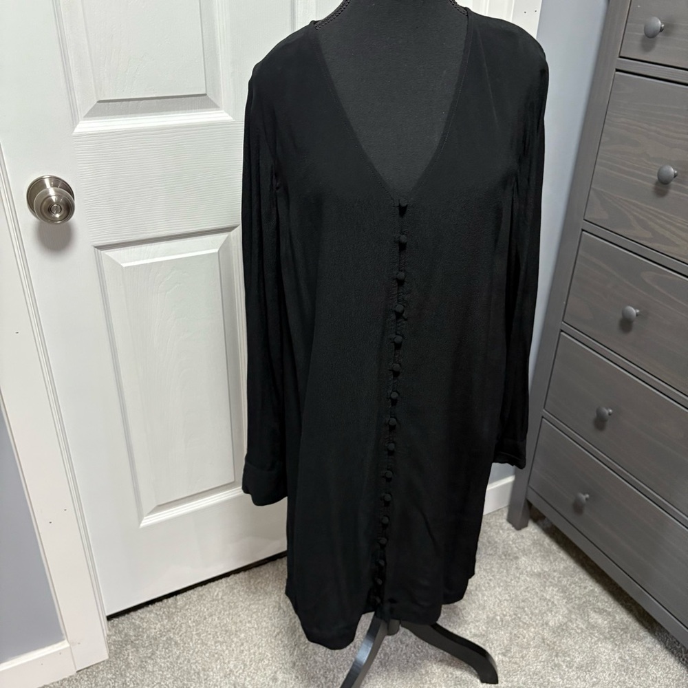Madewell Black Button-Down Dress